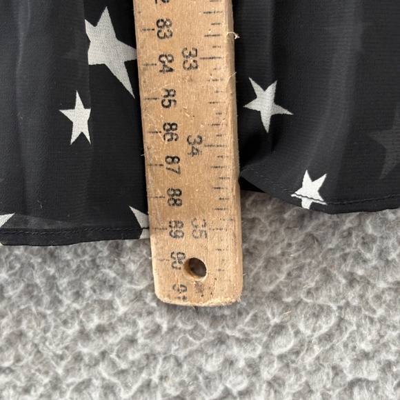 Valencia & Vine Star Print Pleated Mini Dress Black White XS Galaxy Celestial - Picture 10 of 14